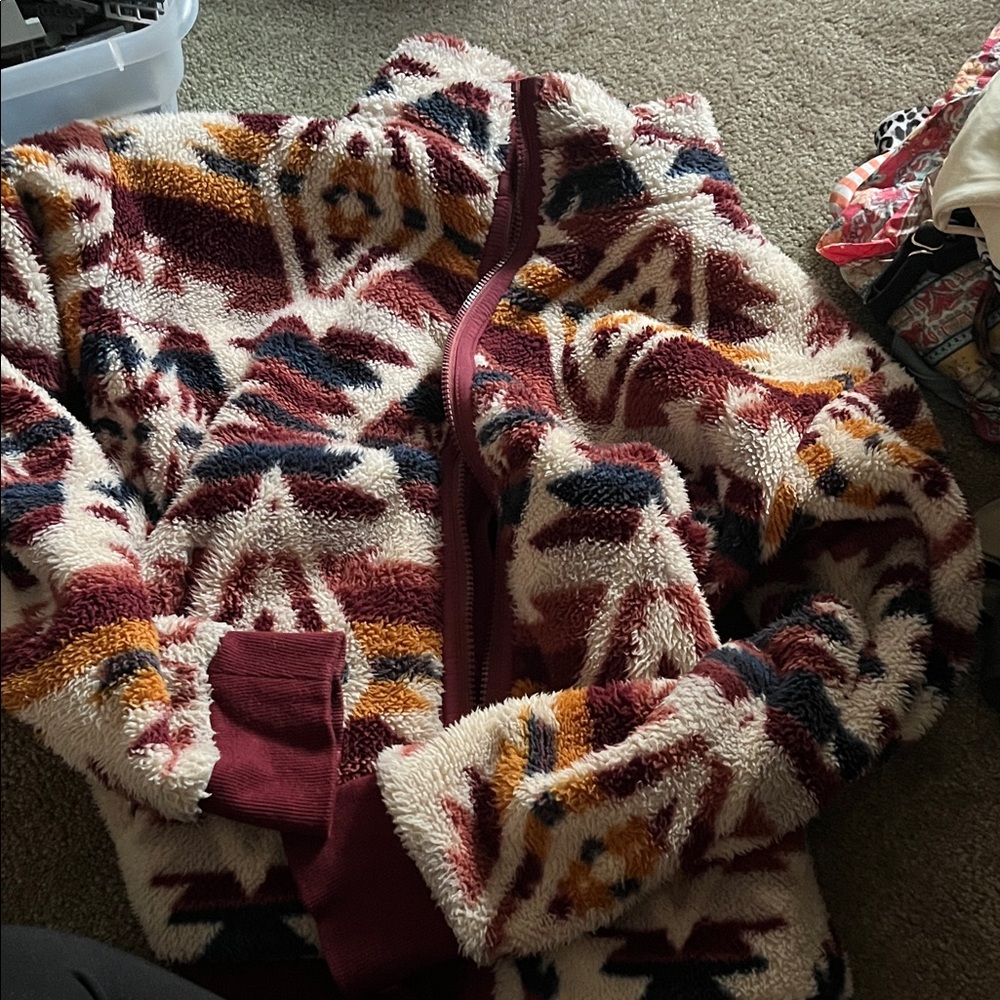 Faherty native zip up sweater
